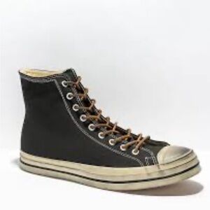 1055 vintage look black high top sneakers Hood collaboration 8.5 men’s 10.5 w